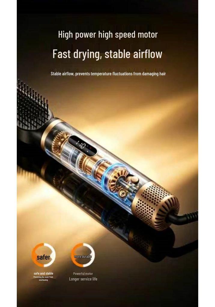 Cross-border Exclusive 5-in-1 Hair Dryer & Styling Comb with Detachable Nozzle and Self-Suction Curling Iron