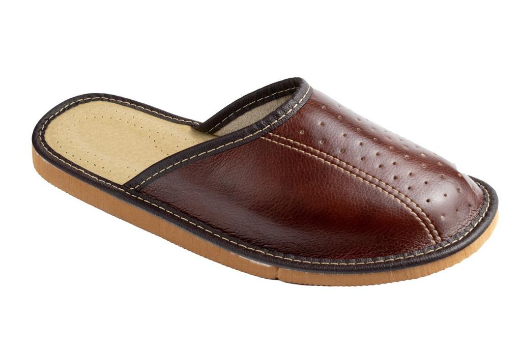 Brown men's slippers, brown men's house slippers 44