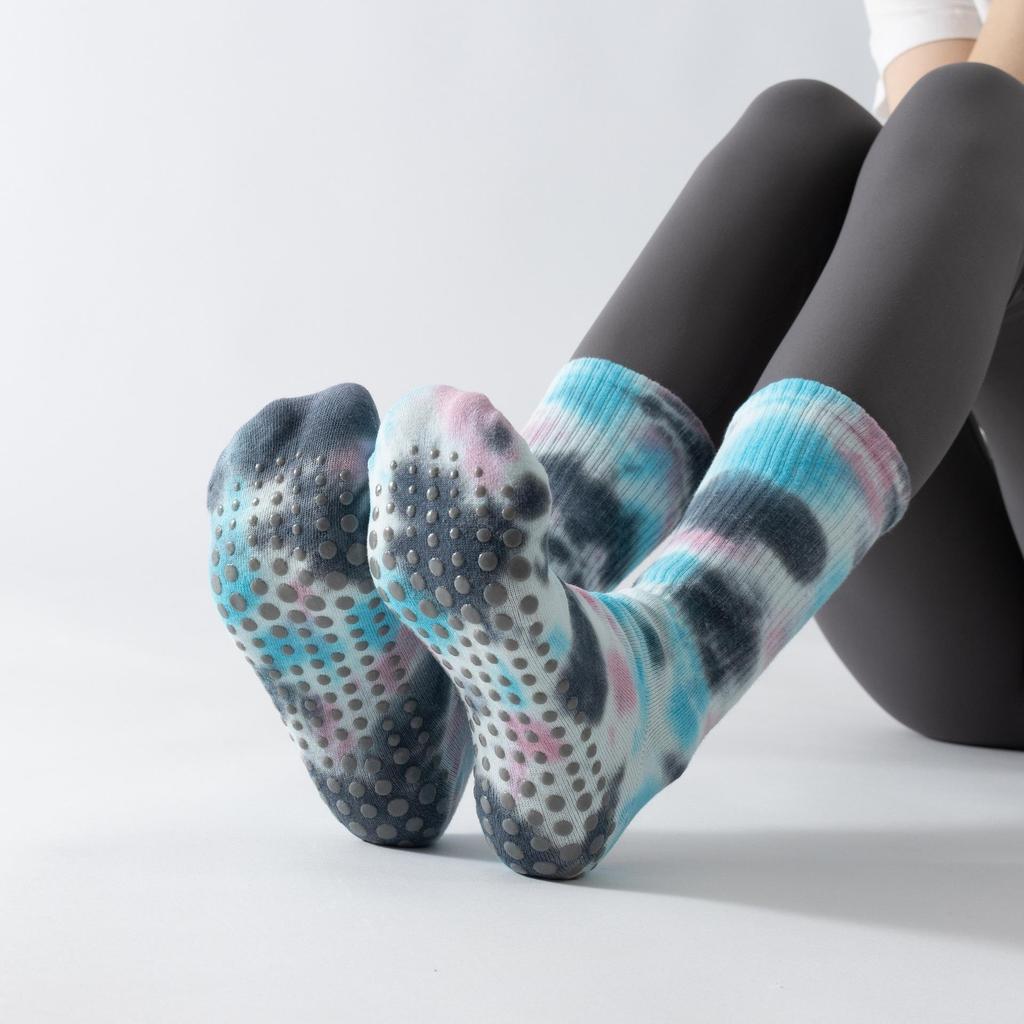Tie-dye Non-slip Sweat-absorbent Yoga Pilates Aerobics Dance Socks