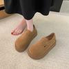 Fashion 2025 New Thick-soled Height-increasing Shoes New Retro and Laid-back Style Anti-slip Single Shoes Soft-soled Women Shoes