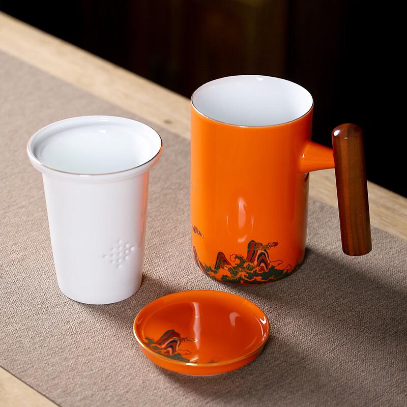 Elegant Ceramic Tea Brewing Mug