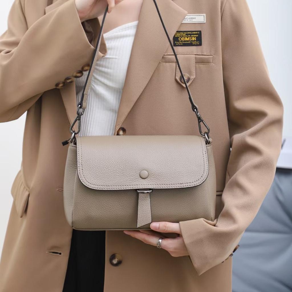 100% Genuine Leather Women's Bag Fashi Luxury Designer Women Shoulder Shoulder High Quality Cowhide Square Crossbody Bags