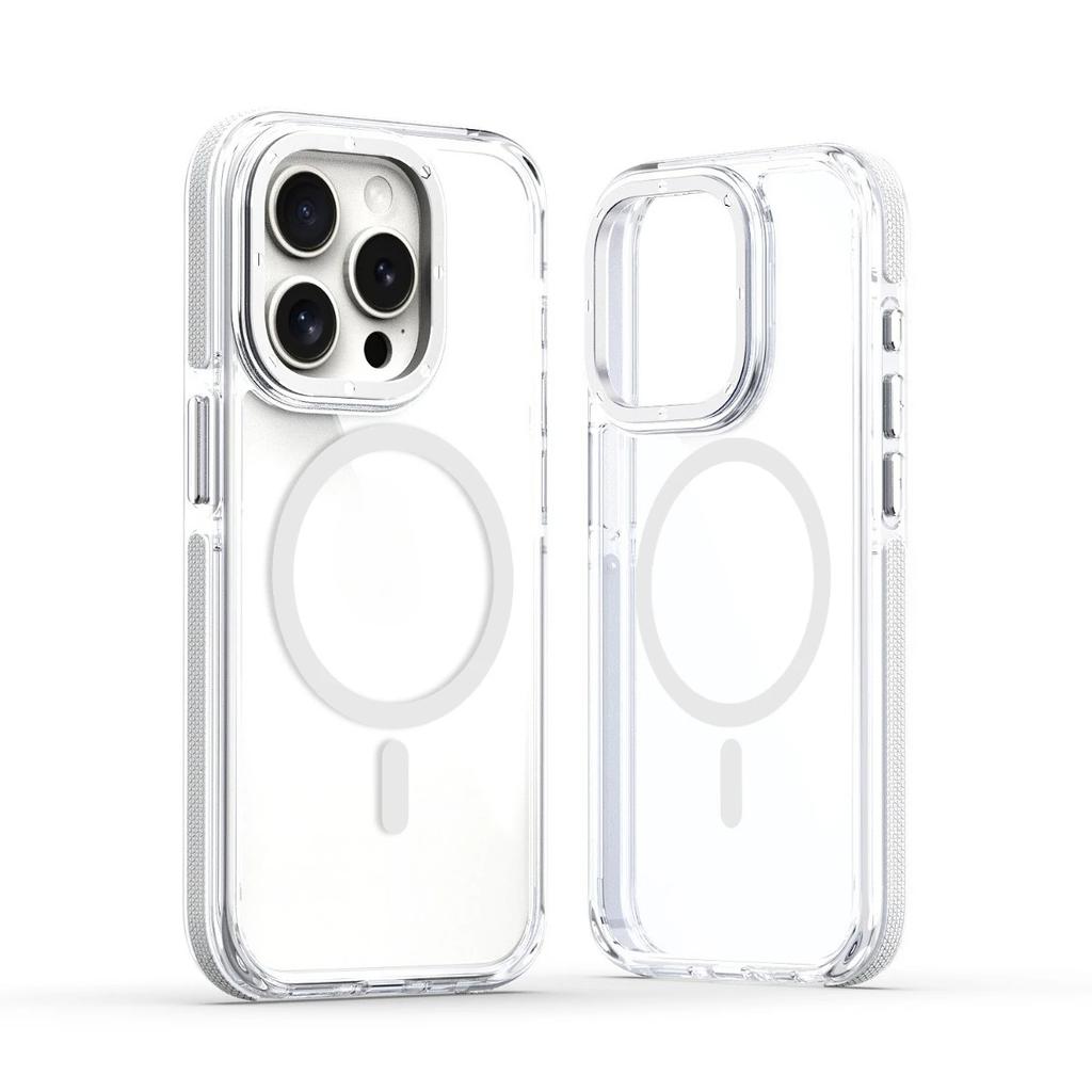 Luxuriöse Magsafe Kabellose Lade Stoßfeste Transparente Handyhülle Für iPhone 15 14 13 12 Pro Max 14 15 Plus Magnetische Transparente Hülle