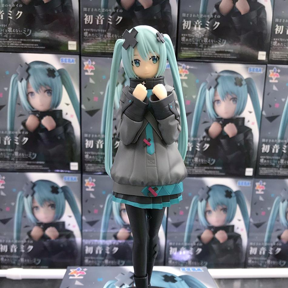 New Anime Hatsune Miku Handmade In A World With Closed Windows Collectible Anime Action PVC Model Animation Peripheral Ornaments