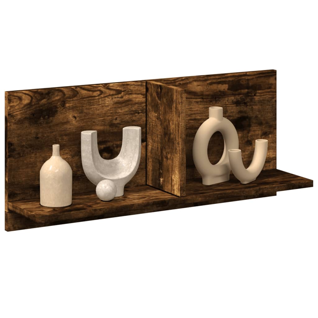 Wall Cabinet 70 x 16.5 x 30 cm Smoked Oak Wood Based Material
