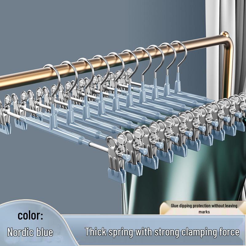 Strong No-Mark Trouser and Skirt Hanger Clips for Drying and Storage