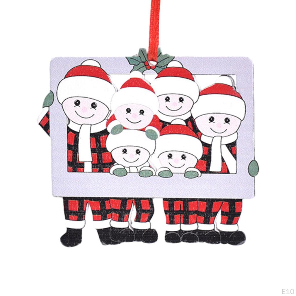 Christmas Family DIY Photo Frame Ornament Decoration Cute Hanging for