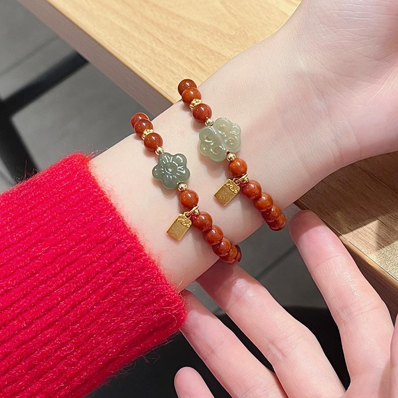 Satın alın Retro Chinese Style South Red Beaded Bracelet Han Costume