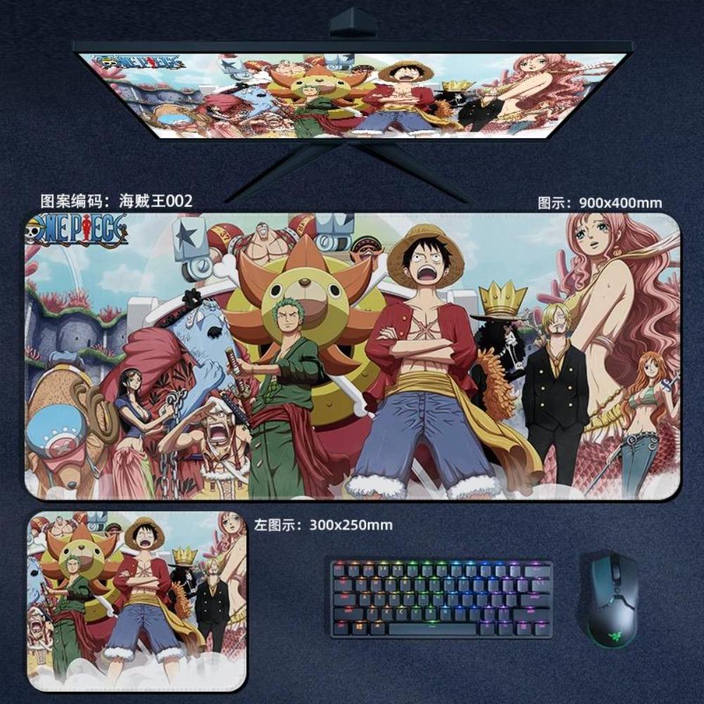 Nautical King Animation Periphery Cute ONE PIECE Leather Mouse Pad Boys Oversized Small E-sports Game Office Computer Keyboard Pad Notebook Table Mat