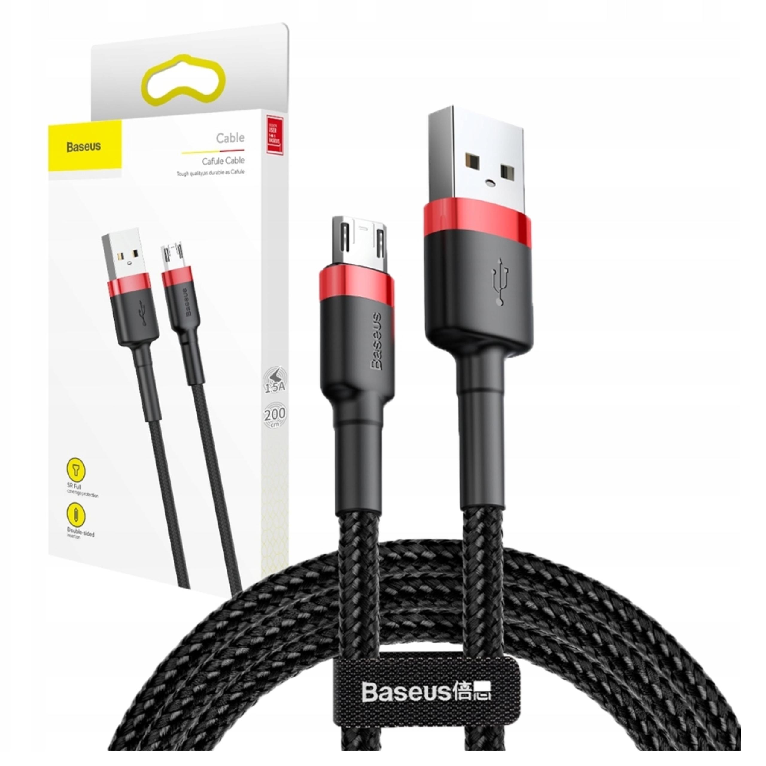 Basetech Schwarz Baseus Cafule Usb-Zu-Micro-Usb-Kabel 1,5 A 2 M (Rot-) - Bild 5