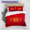 3pcs Duvet Cover Set (1*Duvet Cover + 2*Pillowcase, Without Core),Manchester United F.C Print Bedding Set, Bedroom Decor, All‑Season, Birthday Gift