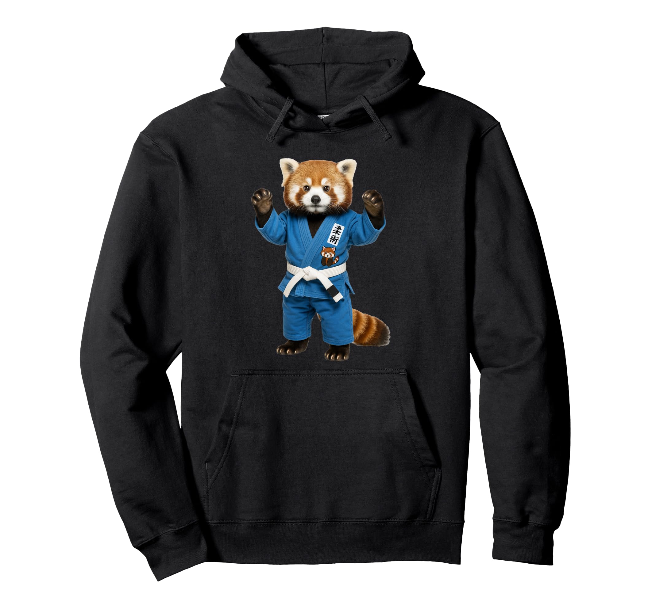 

Funny Jiu Jitsu Red Gi Me a Hug Hoodie BJJ, - Panda, чорний