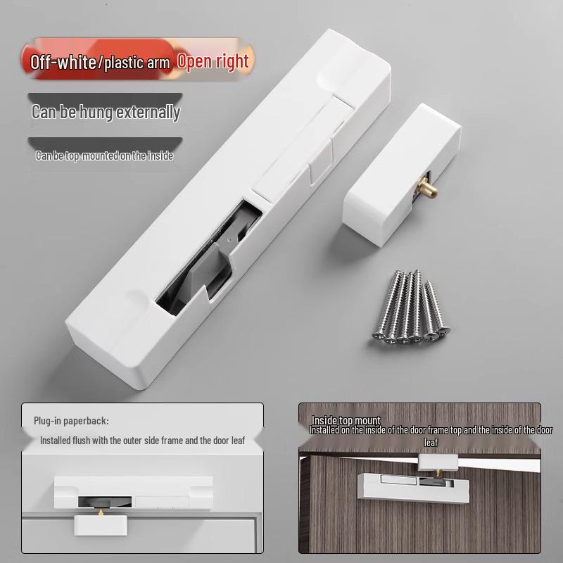 Invisible Wooden Door Closer with Rebound Damping for Outward Swing Doors