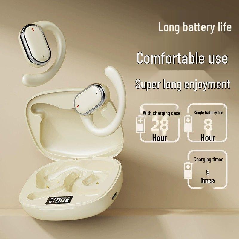 X93 Bluetooth 5.3 Ear-Hook: High Sound Quality, Comfortable Fit, Smart Display, Long Battery Life