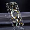 Luxury Leafs Phone Case For iPhone 17 16 15 14 13 12 Pro Max Plus With Magnetic Crystal Clear Case Wireless Charge