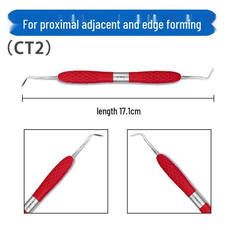 Dental Aesthetic Filling Resin Trimmer Kit, 7-Piece, New Silicone Handle, High-Temperature Resistant.