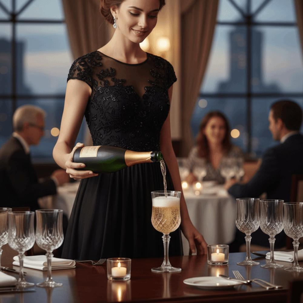12pcs Shatterproof Champagne Flutes Reusable Tall Glass Wedding Toasting Glasses Dinner
