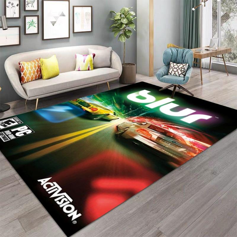 BLUR Carpet Playstation for Boys Room Gamer Casual Cartoon Carpet Kitchen Living Room Bedroom Mat Home Boy's Gift Decoration