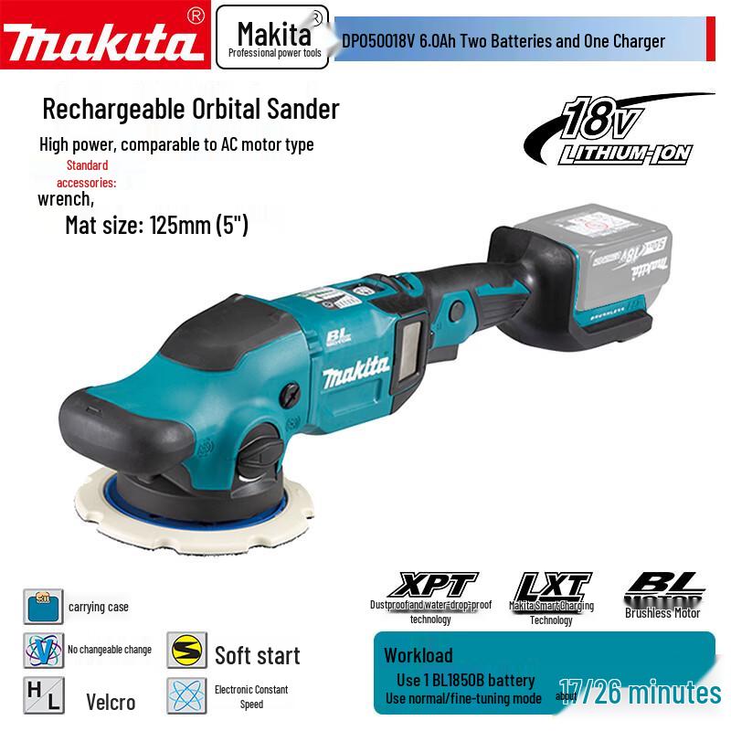 Makita Cordless Orbital Sander Polisher CN plug (adapter included)