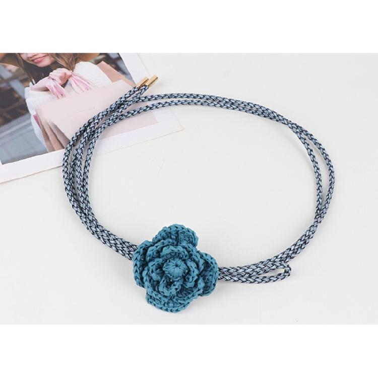 Stylish Handwoven Flower Selfknotted Waistband for Women Seeking Personalizing Retro Fashion Bohemian Waist Rope
