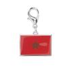Braccialetto con Charm Bandiera in Acciaio Inossidabile con Moschettone, Gioiello Ciondolo Paese per Regalo di Viaggio Accessorio Stile