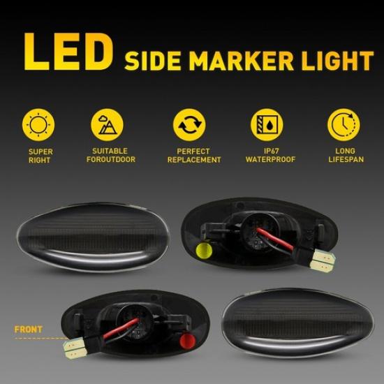 For Silverado GMC Sierra 2500HD 3500HD 01-07 Dually Bed LED Side Marker Lights I