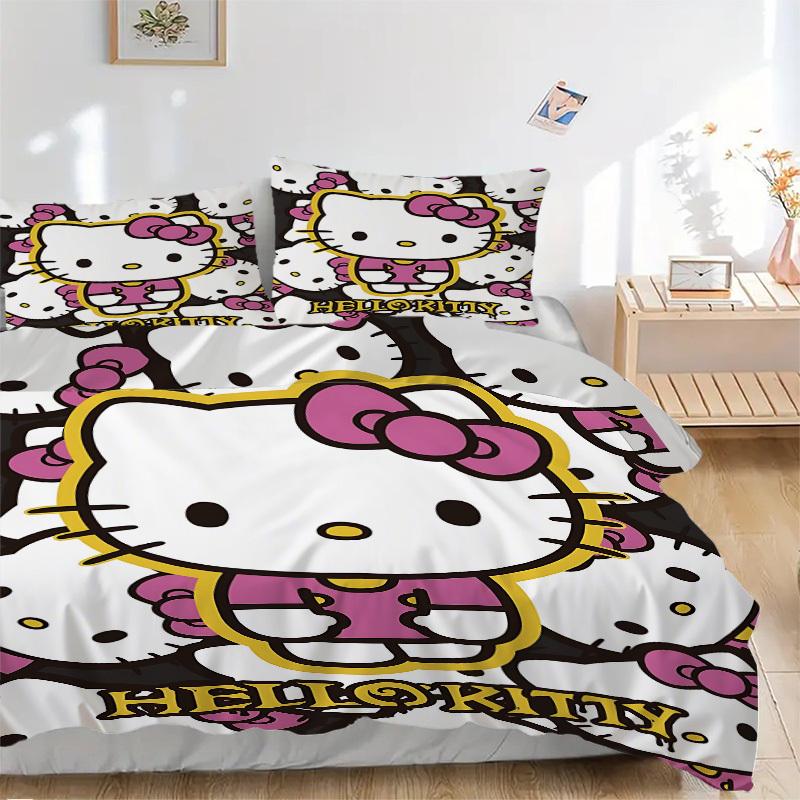 

3 шт. Постельное белье Hello Kitty: Идеально подойдет для спальни или гостевой комнаты.. Мягкий и удобный, без стержня yy251031028 135x200cm