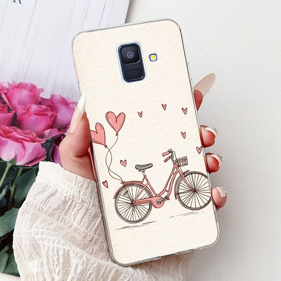 For Samsung Galaxy A6 2018 Case Luxury Painted Cover Soft Silicone Phone Case For Samsung A 6 A6 GalaxyA6 2018 Back Cover Coque