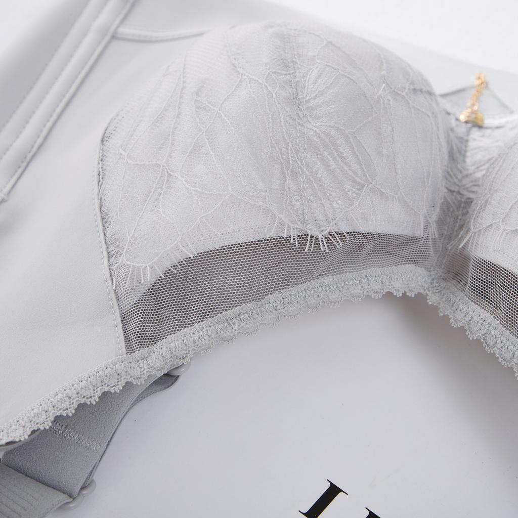 Large-sized Women's Latex Bra Gathering and Adjusting Side-retraction Accessory Bra Push Up Bra