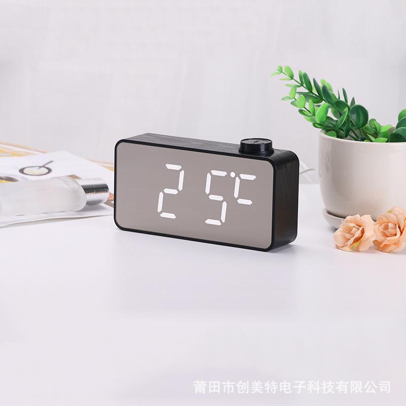 Electronic Clock Mirror Clock Electronic Digital Clock New Digital Mirror Clock Creative Knob Alarm Clock