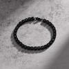 Stylish 5mm Tennis Chain Bracelets for Men, Waterproof Black Stainless Steel Link CZ Stone Wristband, Gifts for Him Jewelry