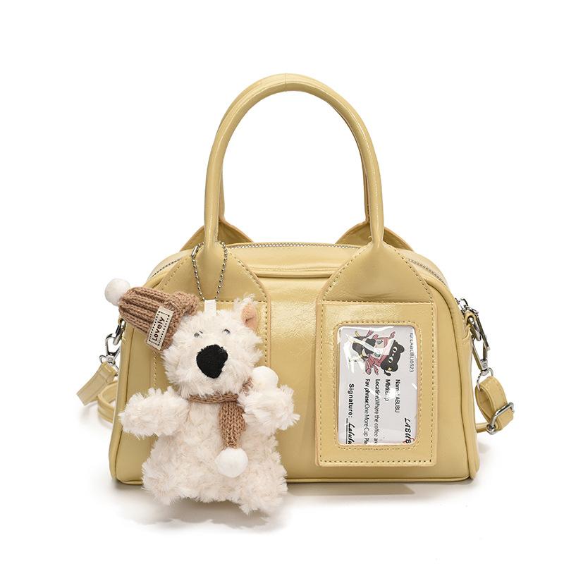 2025 new Japanese casual simple and sweet portable Boston bag versatile commuter high-quality messenger bag women