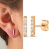 Boucles d'oreilles Clous Minimalistes Zircone Rose Petites pour Femmes Boucles d'oreilles Platines Mode Bijoux Fins Cadeau