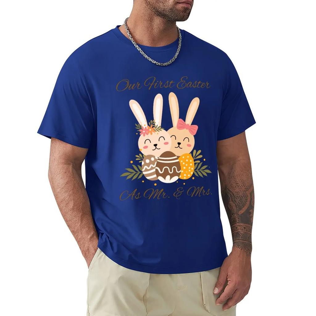 Our First Easter As Mr And Mrs Husband Wife Matching Couple T-Shirt hippie clothes oversized workout shirts