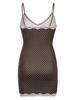 French Retro Polka Dot Lace V-Neck Camisole Dress - High Waist, Figure-Hugging Mini Skirt