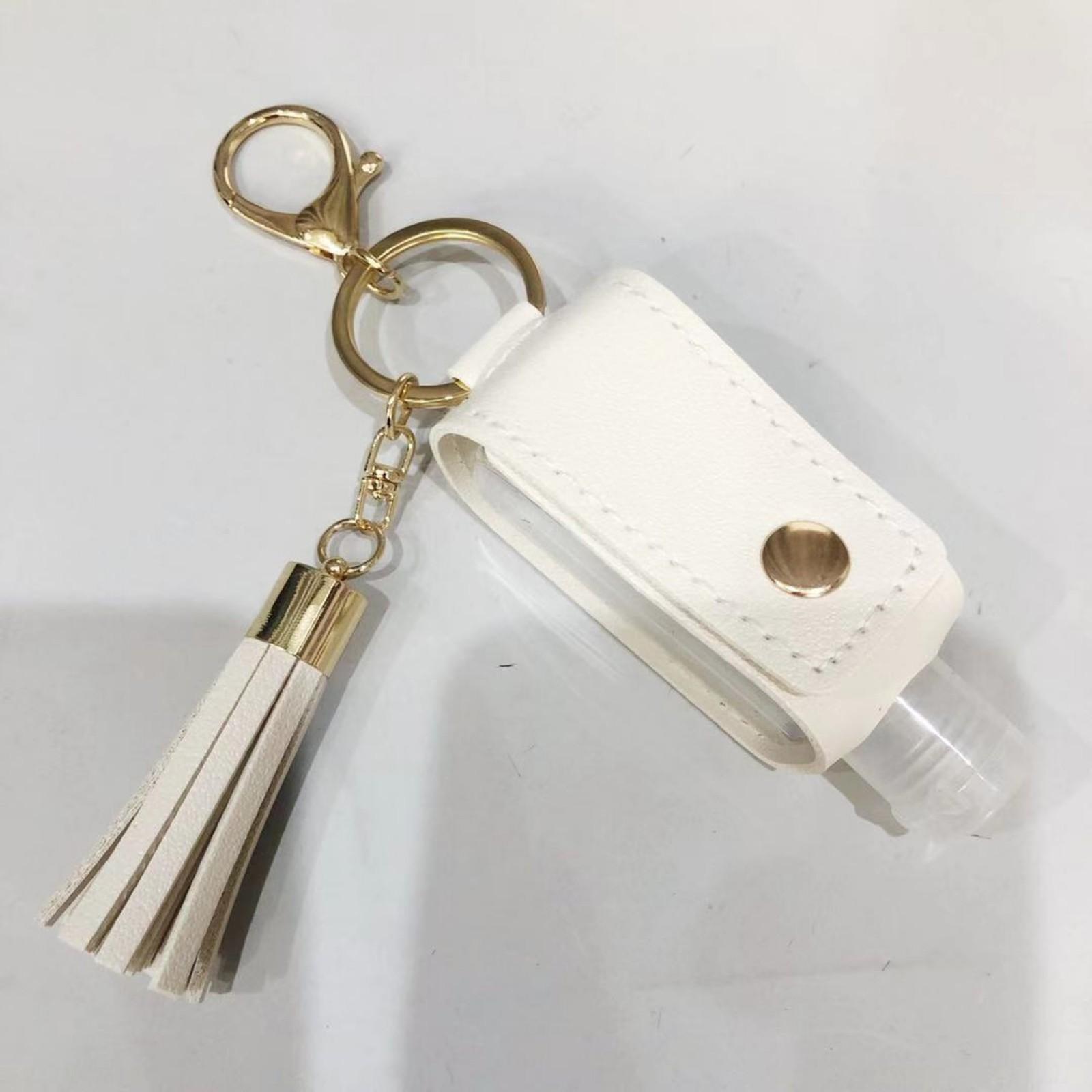 

Брелок в виде многоразовой дорожной бутылки с дезинфицирующей жидкостью для рук One Size белый