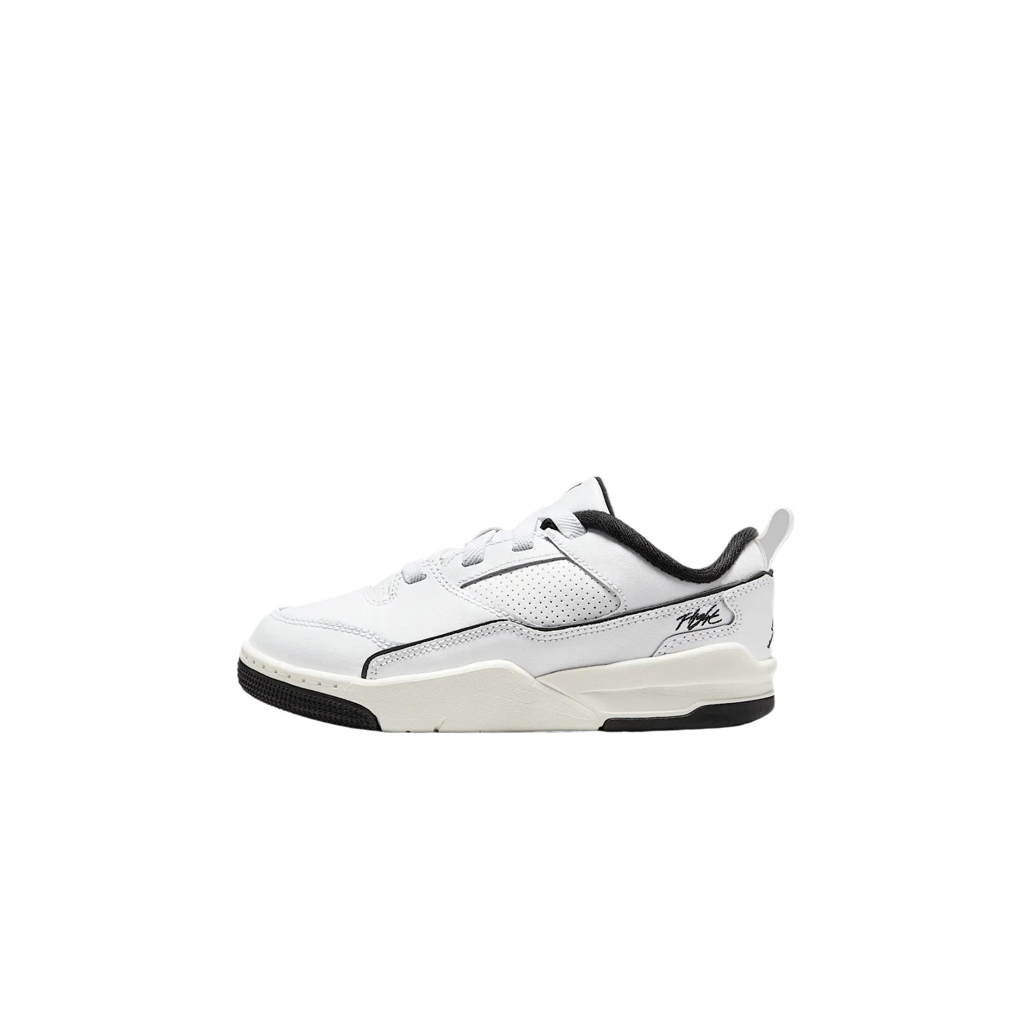 (PS) Air Jordan Flight Court White Sail Black Kids HF3332-100 EU 35