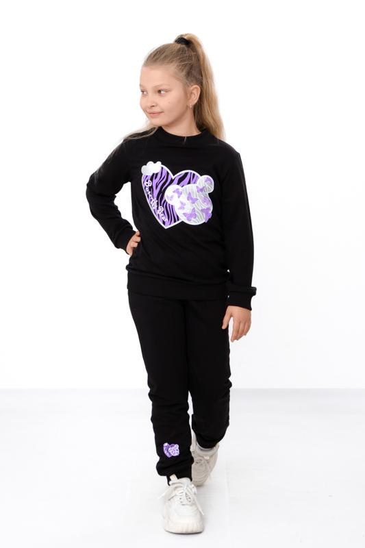 Girls' Tracksuit – Printed Sports Set with Sweatshirt and Pants, Any season 6063-057-33-2-1 HC