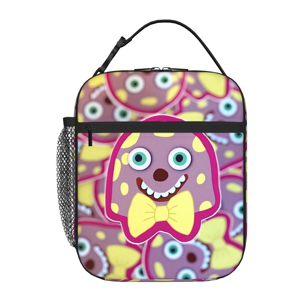 1 Piece Zipper Closure pastel spotted Storage Bag Pocket Mr Blobby School Lunch Food Box Reusable For Lunch Food Bag