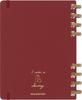 Moleskine nie datowany planer życia w spirali, twarda oprawa, rozmiar XL (20,4 cm szerokości x 25,2 cm wysokości), Rozgnieciona Wiśnia, DHUNDSPF3212MWH4