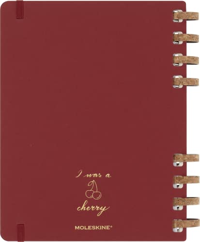 Moleskine nie datowany planer życia w spirali, twarda oprawa, rozmiar XL (20,4 cm szerokości x 25,2 cm wysokości), Rozgnieciona Wiśnia, DHUNDSPF3212MWH4