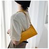 Solid Color Pu Leather Women'S Underarm Bag For Female Retro Casual Shoulder Bag Tote Clutch Purse Banquet Handbag