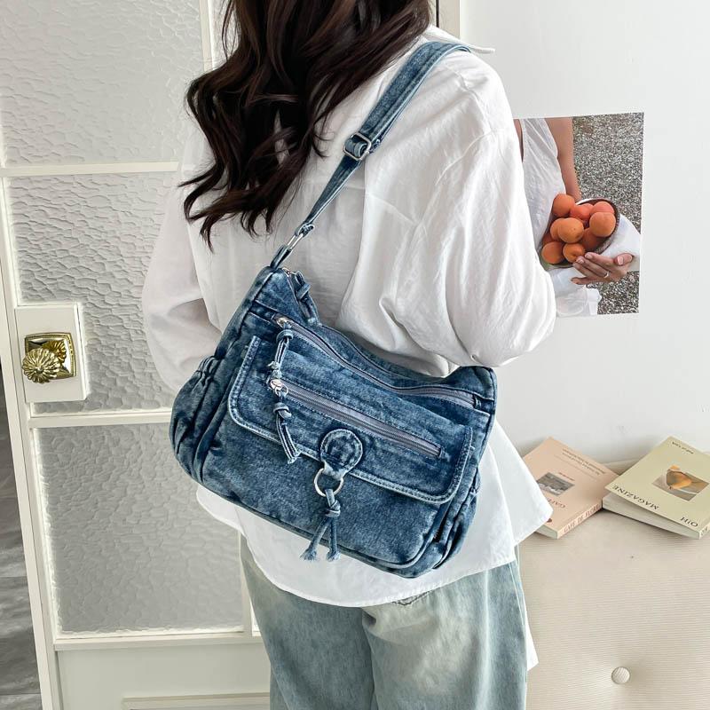 Denim Super Popular Niche Solid Sewing Shoulder Bags Sale 2026 High Quality Single Sweet Versatile Crossbody Bags for Women