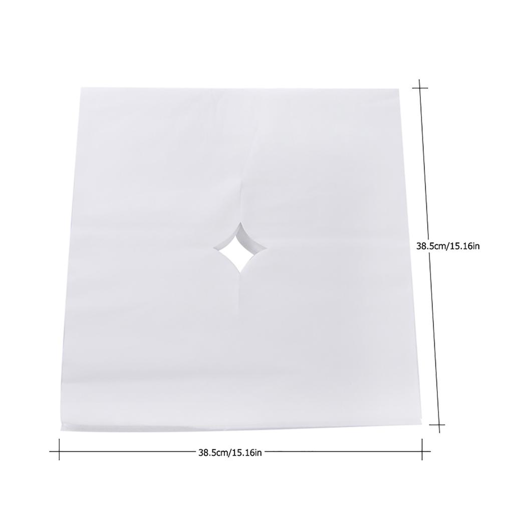 100Pcs Bag Square Spa Face Hole Cover Beauty Salon Disposable Towel Non woven Fabric Massage Cover