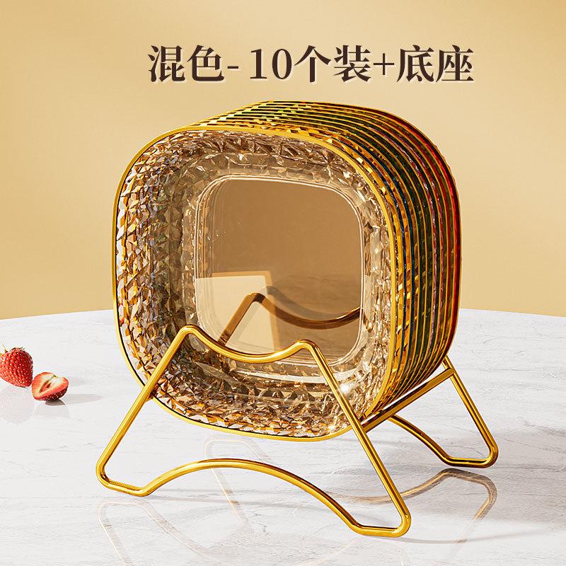 Spit Bone Plate Household Food Grade Snack Plate Fruit Plate Light Luxury Dining Table Garbage Residue Plate High-Grade Small Plate Plate