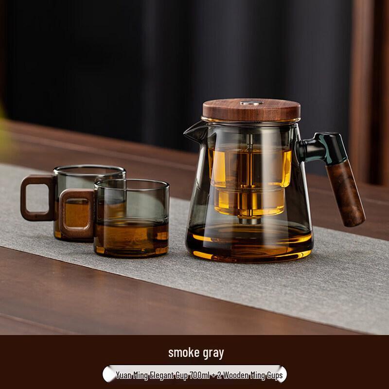 ZISIZ Press-Type Glass Teapot with Infuser