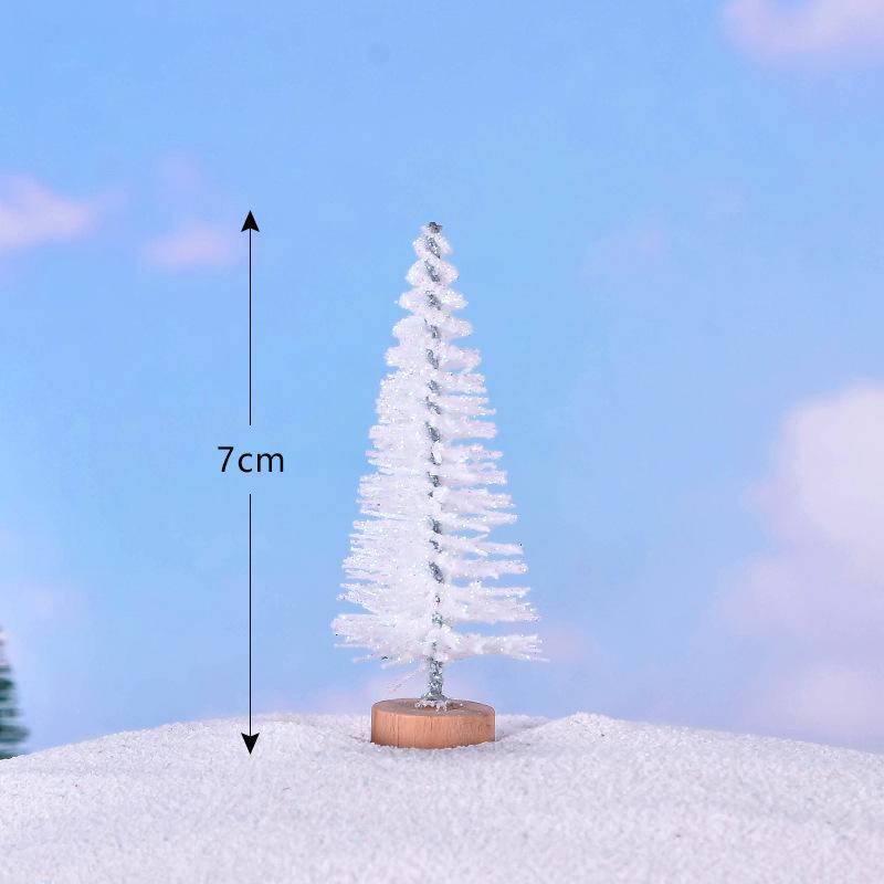 Pine Needle Layer Upon Layer Christmas Tree Micro-landscape Accessories Snow Tree Sand Table Landscape Ornaments, Christmas Gifts