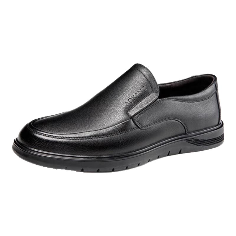 Aokang Men s Versatile Slip-On Casual Leather Shoes 42