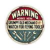 1 Piece Retro Tin Sign Metal Wall Art Decor for Office Living Room Courtyard 20x20 cm