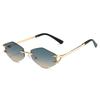 New claw hook sunglasses fashion polygonal frameless sunglasses high sense personality funny trend sunglasses